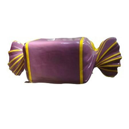 QUEENS OF CHRISTMAS Wrapped Candy with Yellow Stripes - Purple WL-CNDY-RL-PUYE